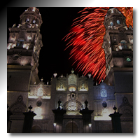 Iluminando la Catedral de Morelia